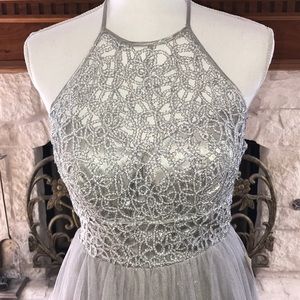 b darlin silver dress